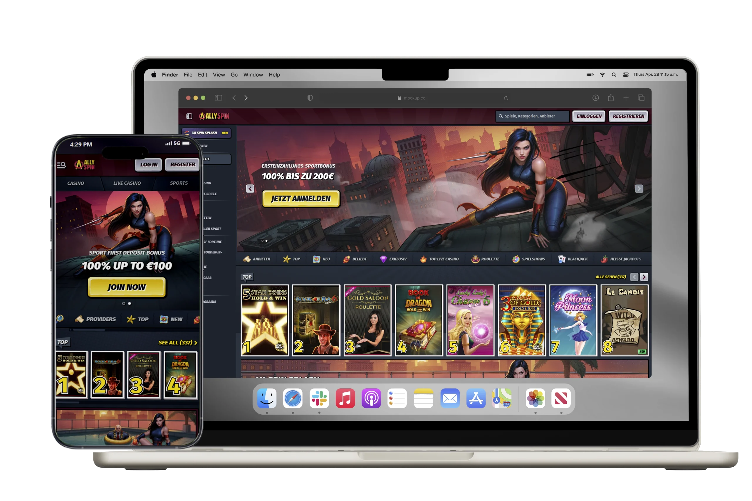 AllySpin Casino: 250 % Bonus bis 1.000 € + 200 Freispiele